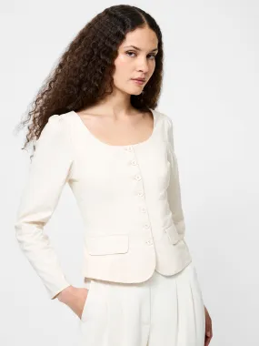 Inga Poplin Scoop Neck Top Casual Blouse HiddenVentilationPockets