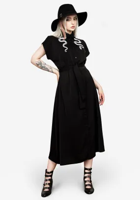 Slither Relaxed Midi Dress Tram Ride Vintage Lover