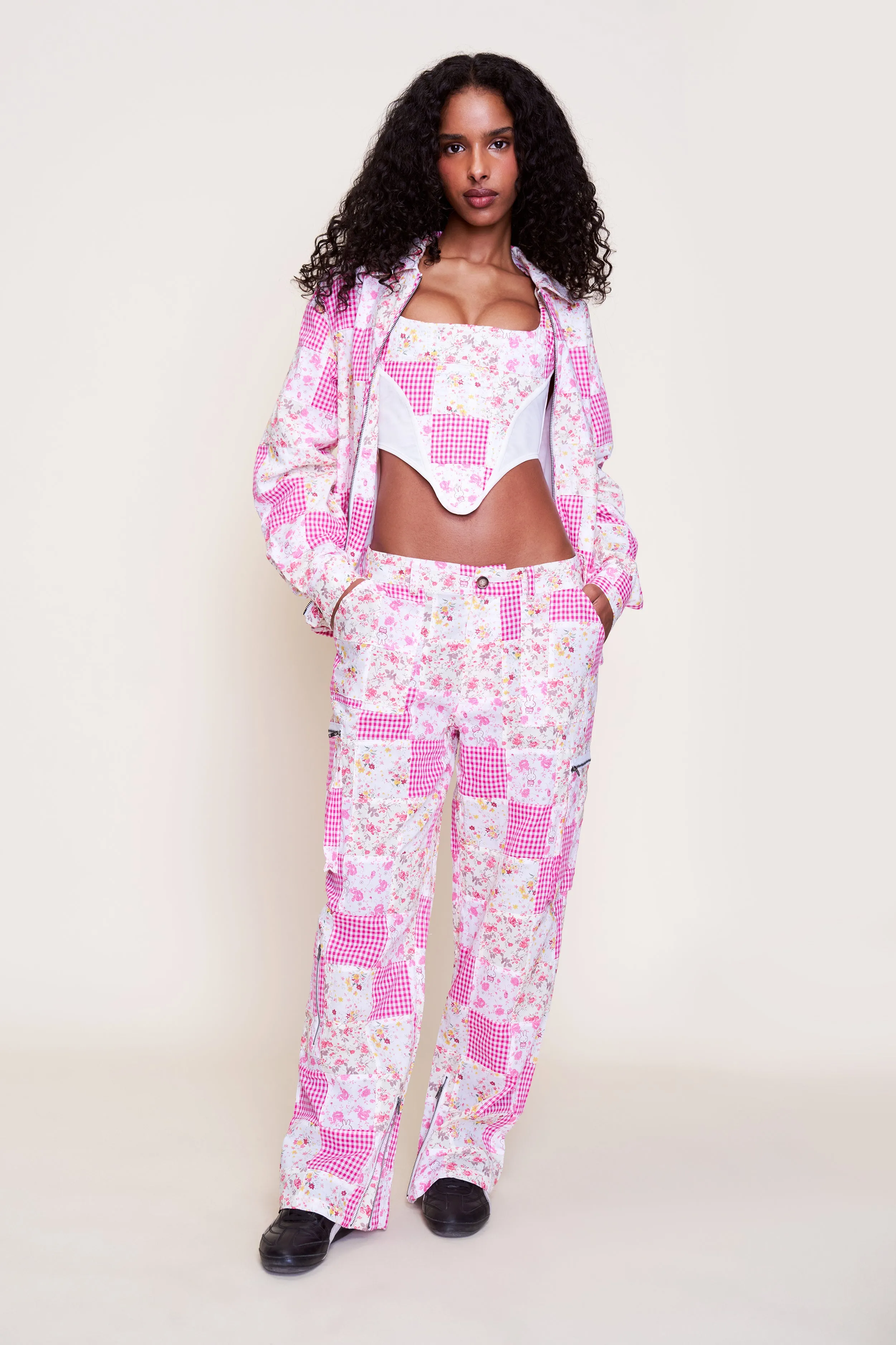 anti slip grip All Day Comfort Fit Serene Patchwork Corset