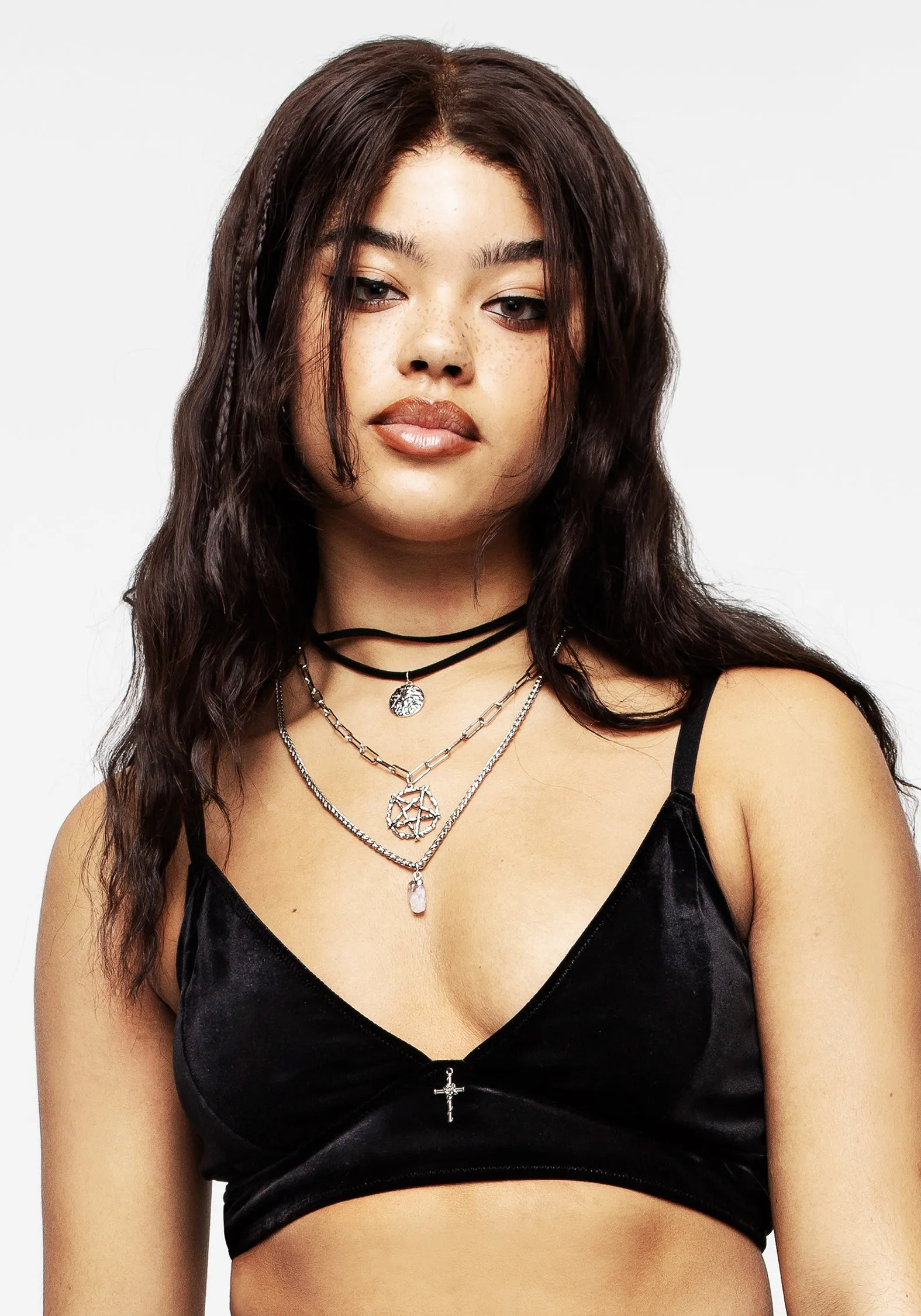 Unholy Velour Bralet Drop Shoulder Cut
