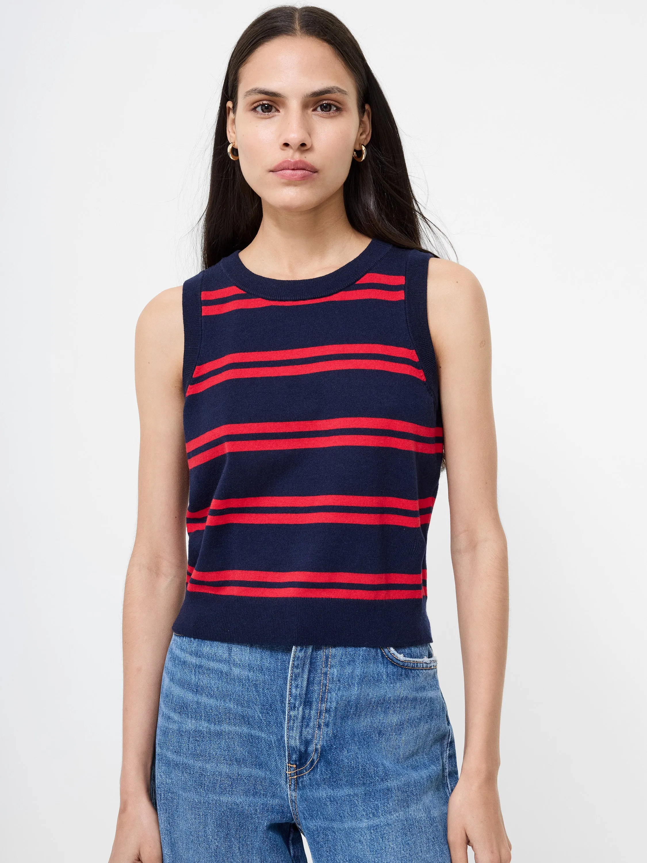 Padma Fine Knit Striped Vest Daily Comforted Fast Drying Material