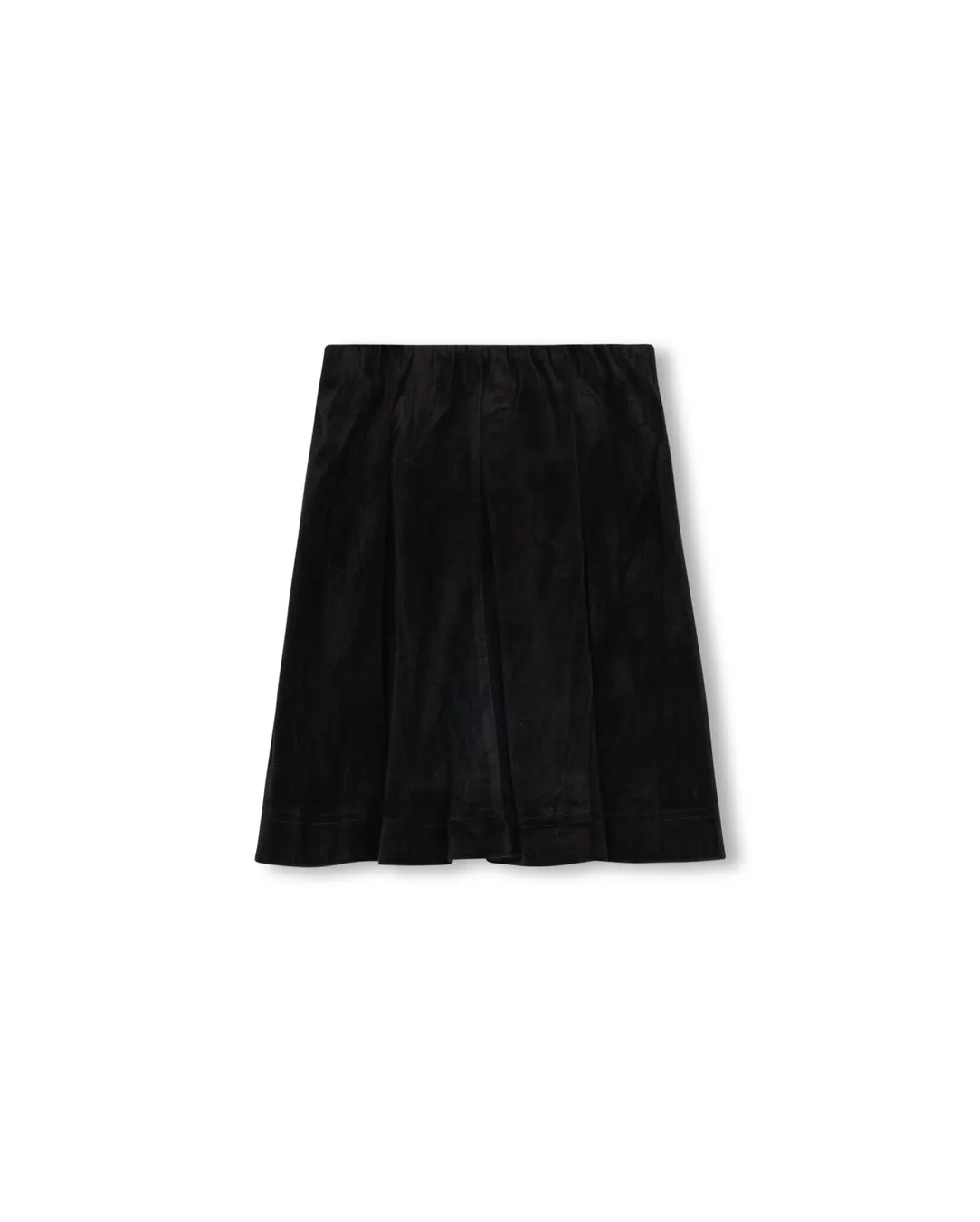 Wrinkle Resistant Finish Light Wear Velour Paneled Knee Skirt