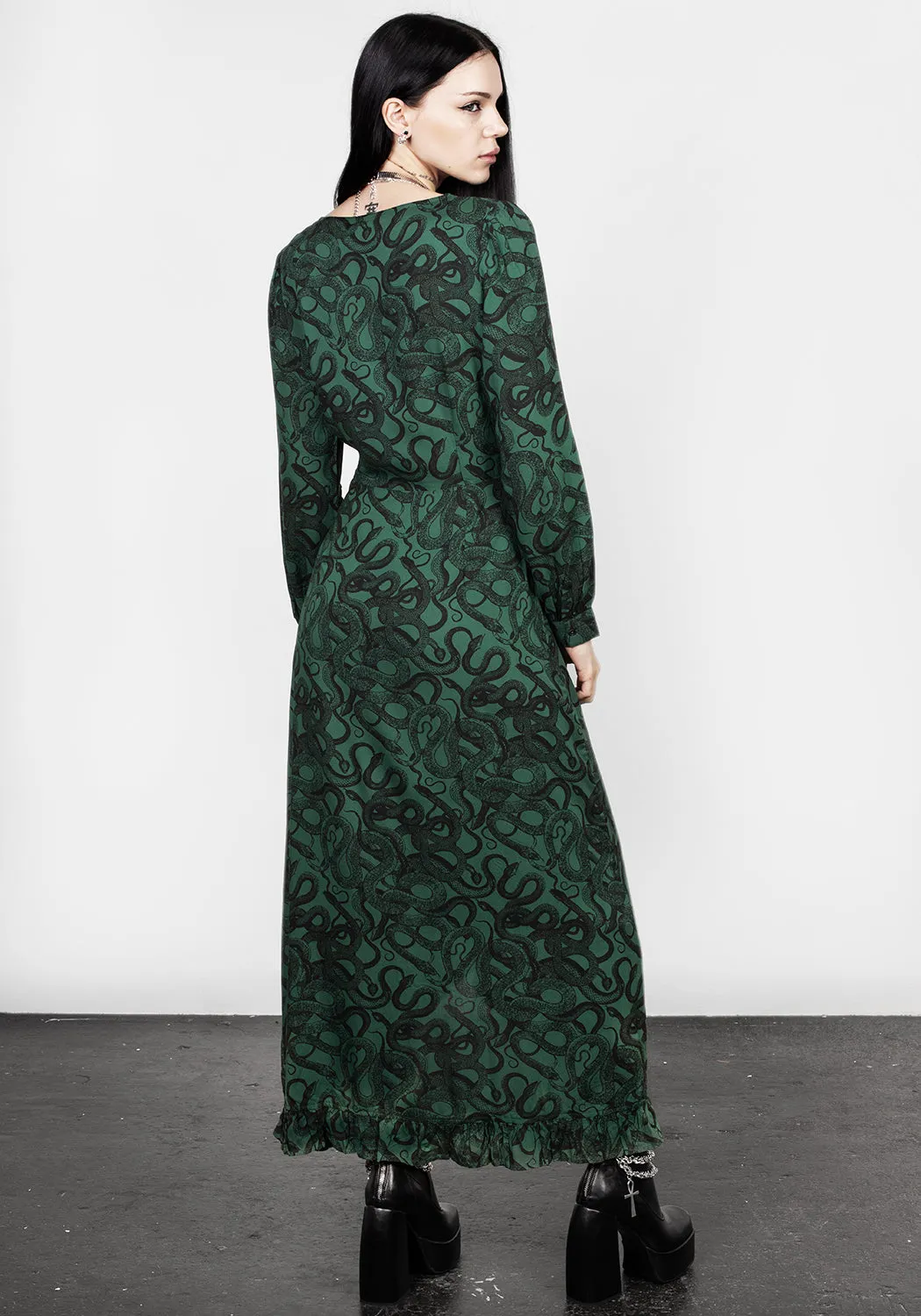 Clean Drape Simple yet sophisticated gown Ophidia Wrap Maxi Dress