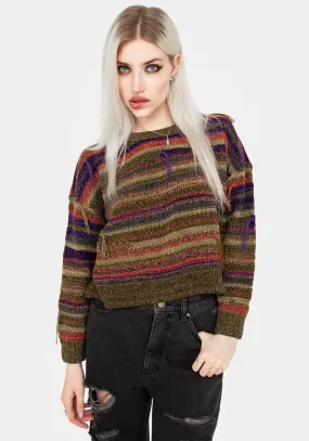 Sundew Striped Chenille Jumper Outdoor Outfit Autumn Ready