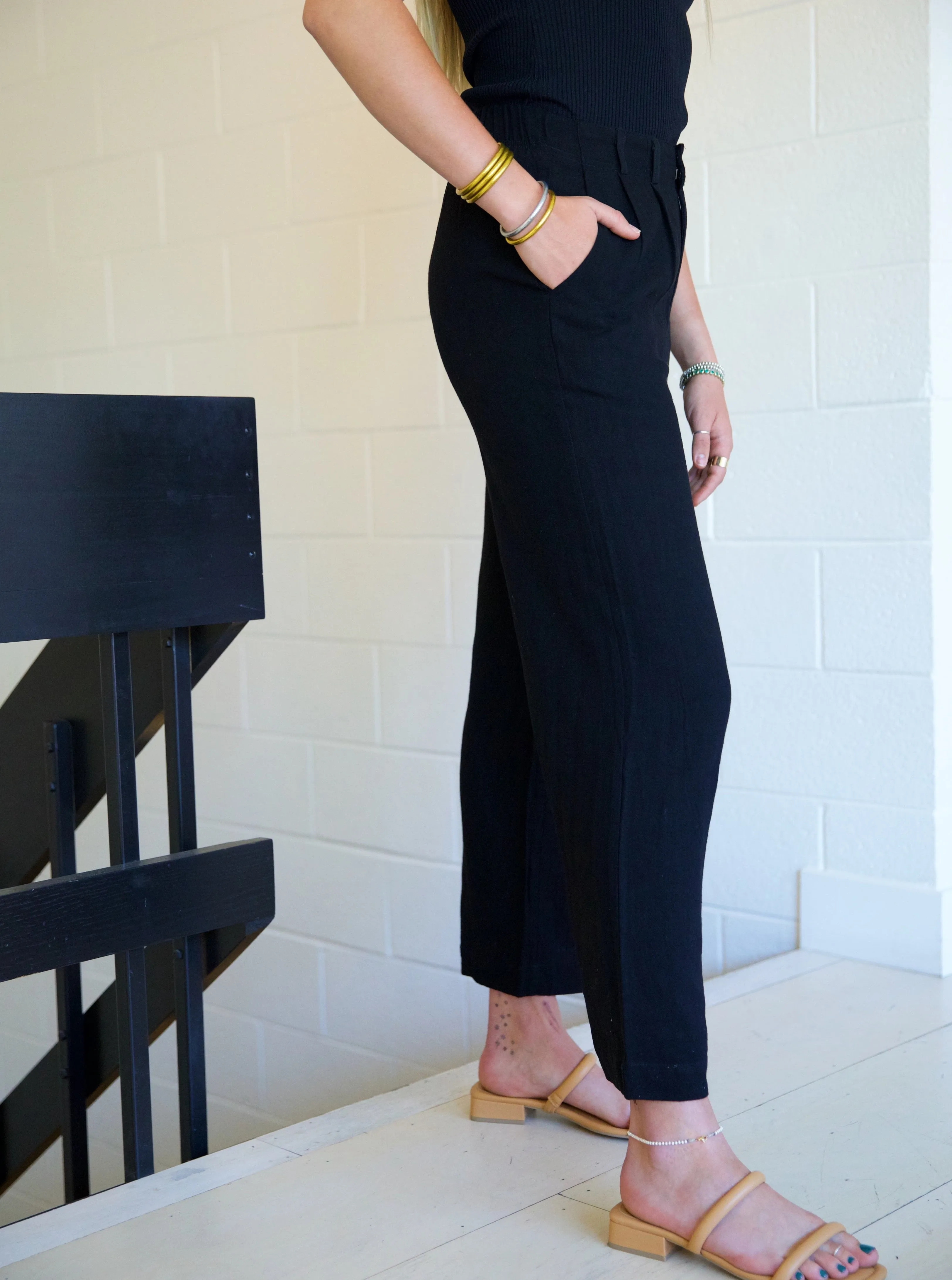 Louisa Linen Trouser Light material