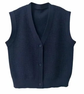 Casual All-Day Classic Style Cocos Waffle Knit Vest