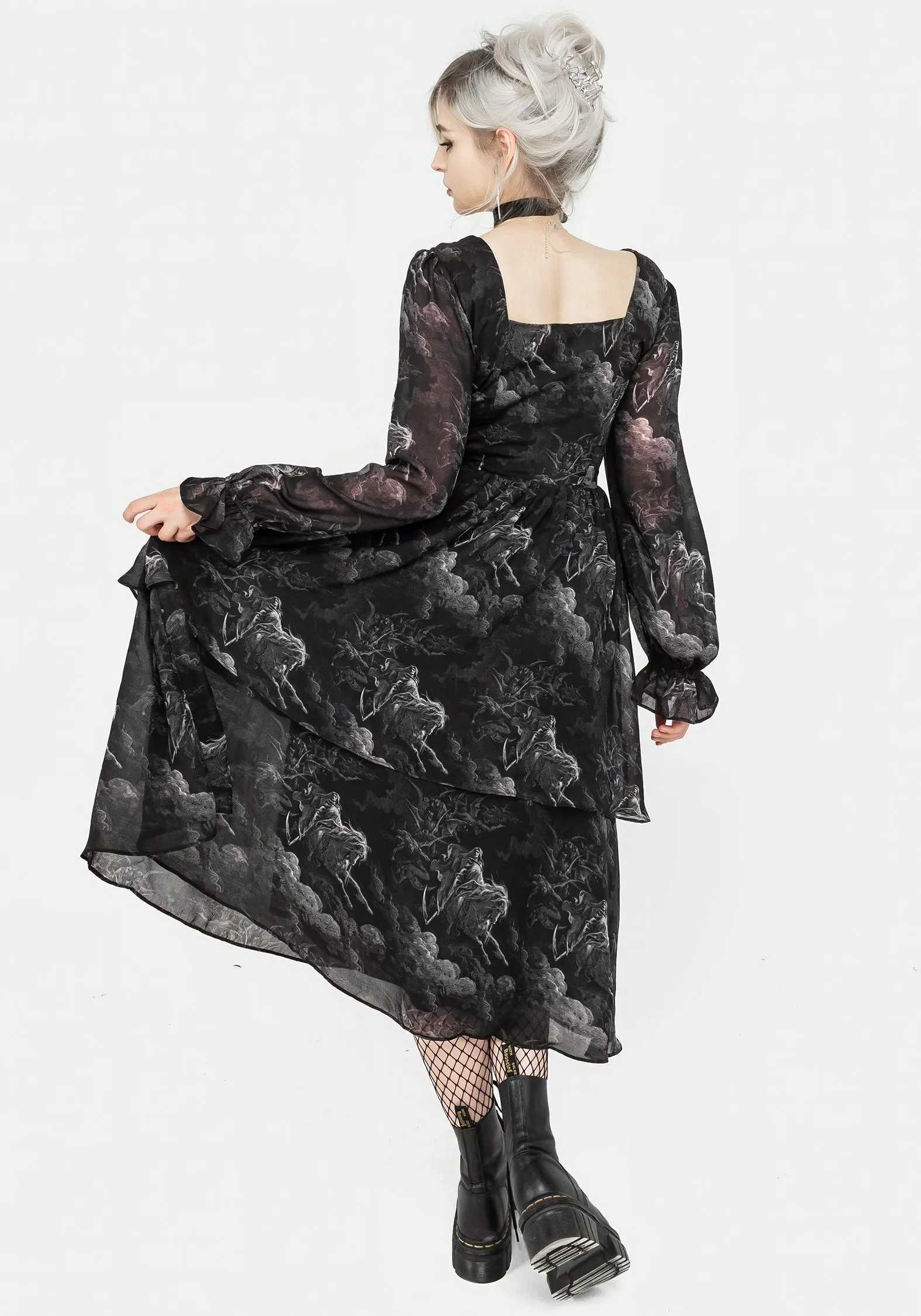 Revelation Chiffon Midi Dress All Day Comfort