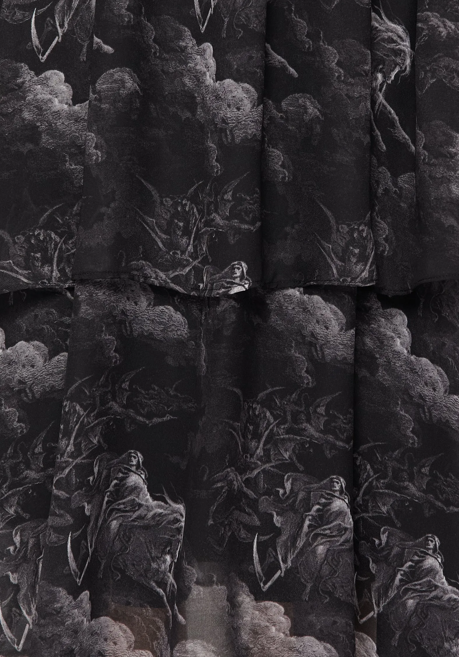 Revelation Chiffon Midi Dress Drapey Fabric