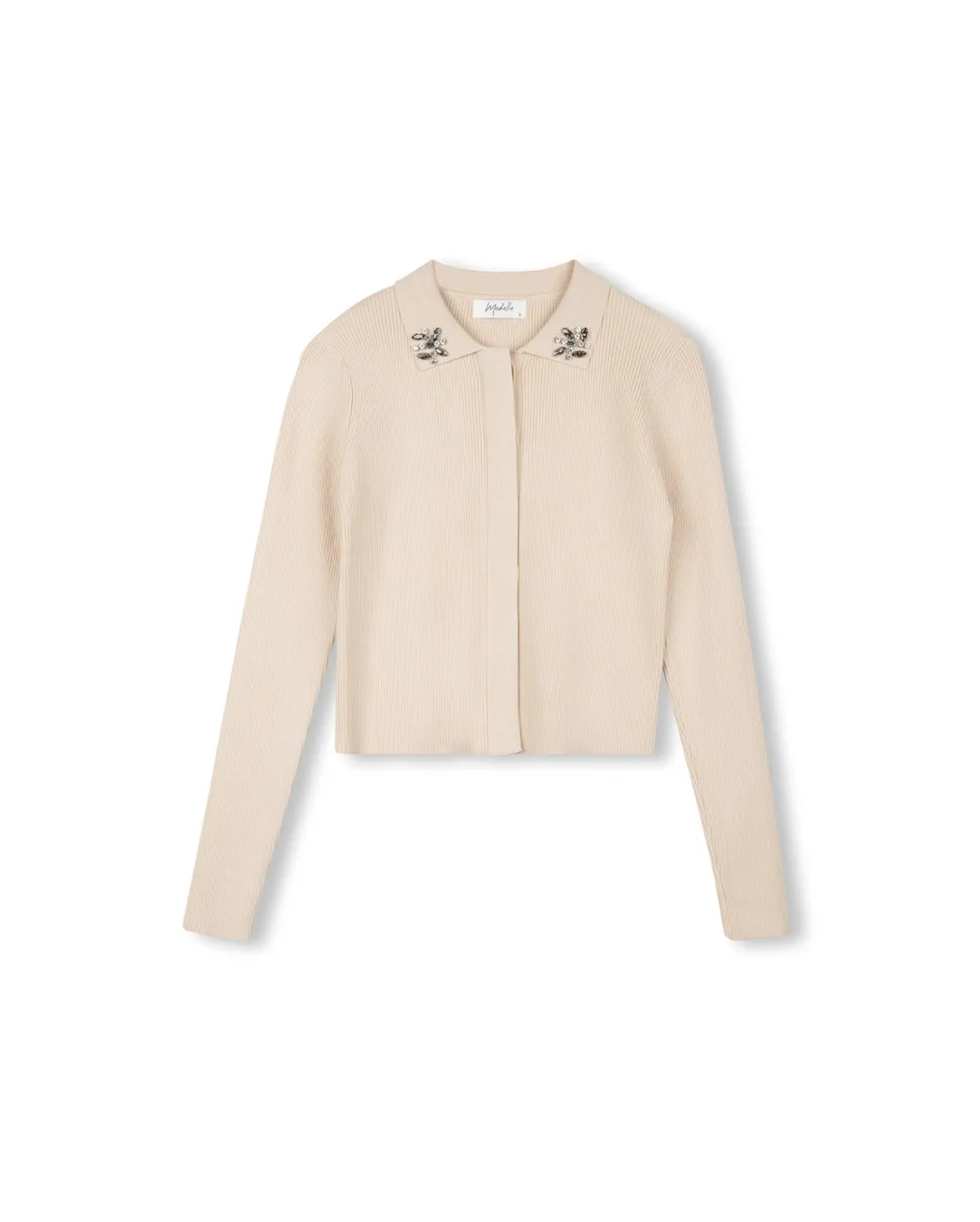 Rib Polo Cardigan Fade Resistant Textiles Casual Style