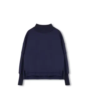 Relaxed Knitwear Winter Must-Have Wear Rib Trim Sweatshirt