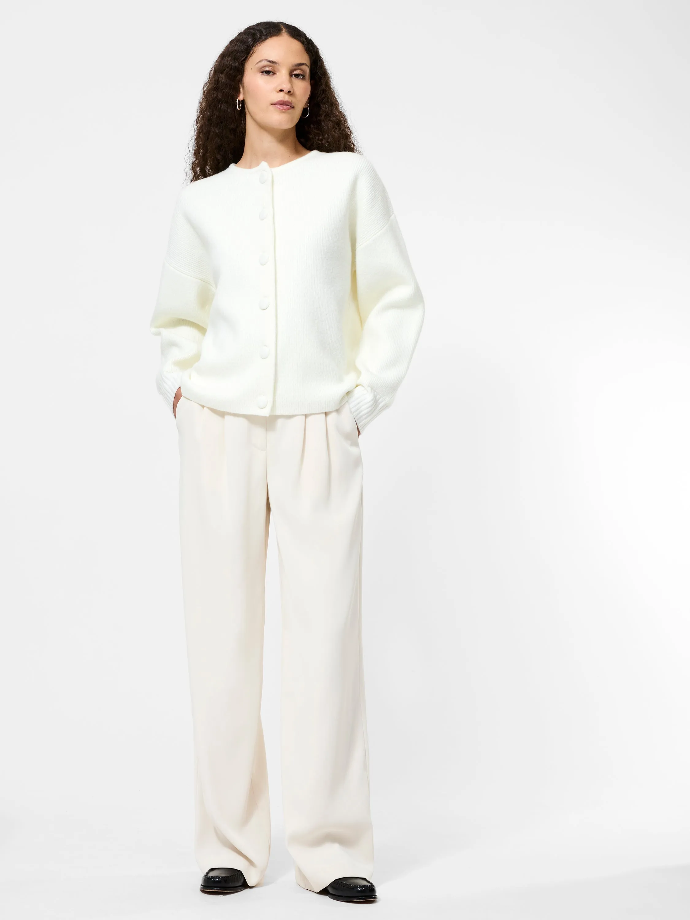 Stay Soft Stylish Drape Riddley Knit Drop Shoulder Cardigan