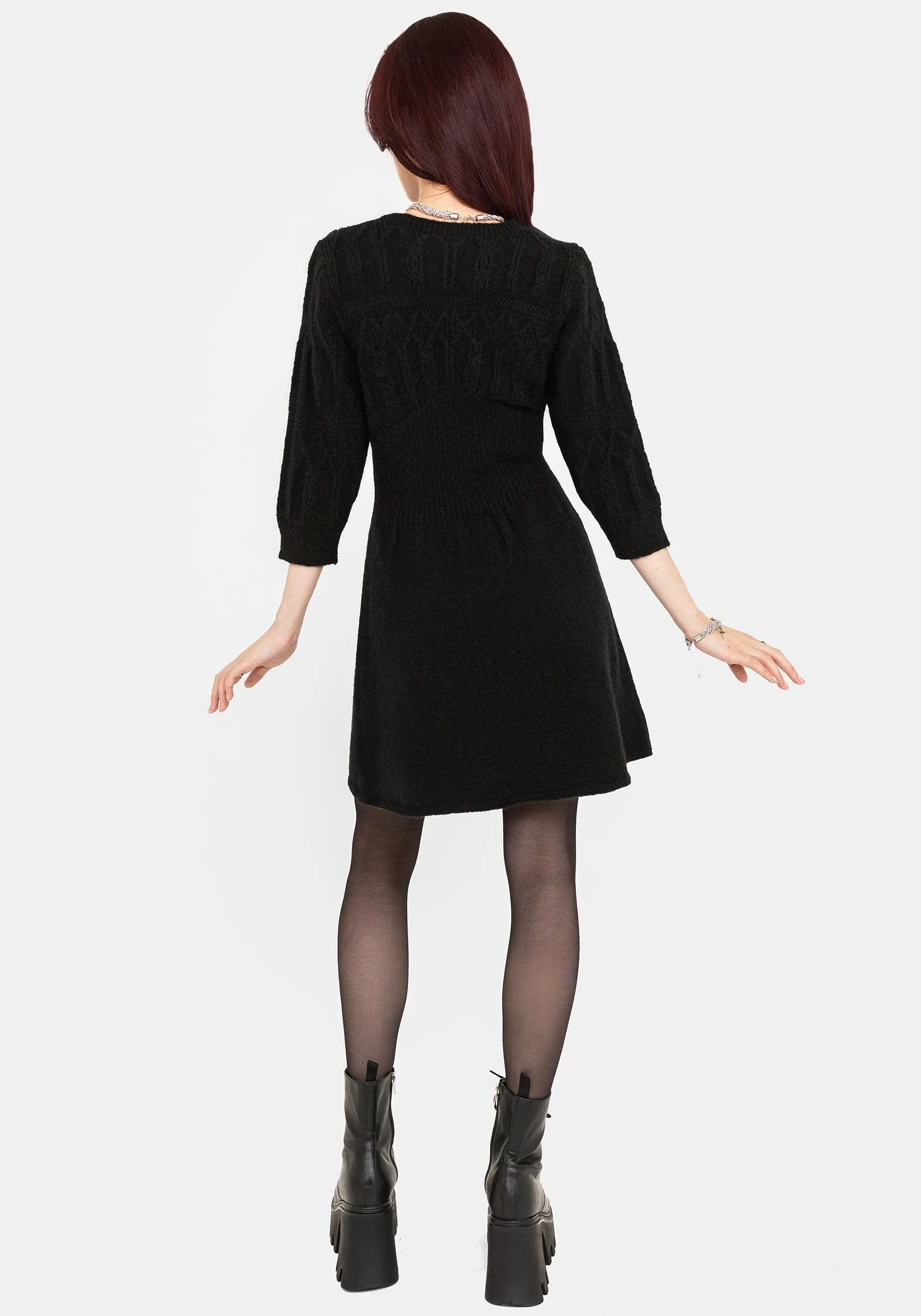 Comfortable fit Flexible Layers Ritual Gothic Architecture Cable Knit Mini Dress