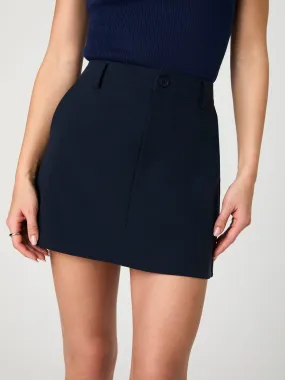 Quilted Texture Adjustable Fastening Azra Twill Mini Skort