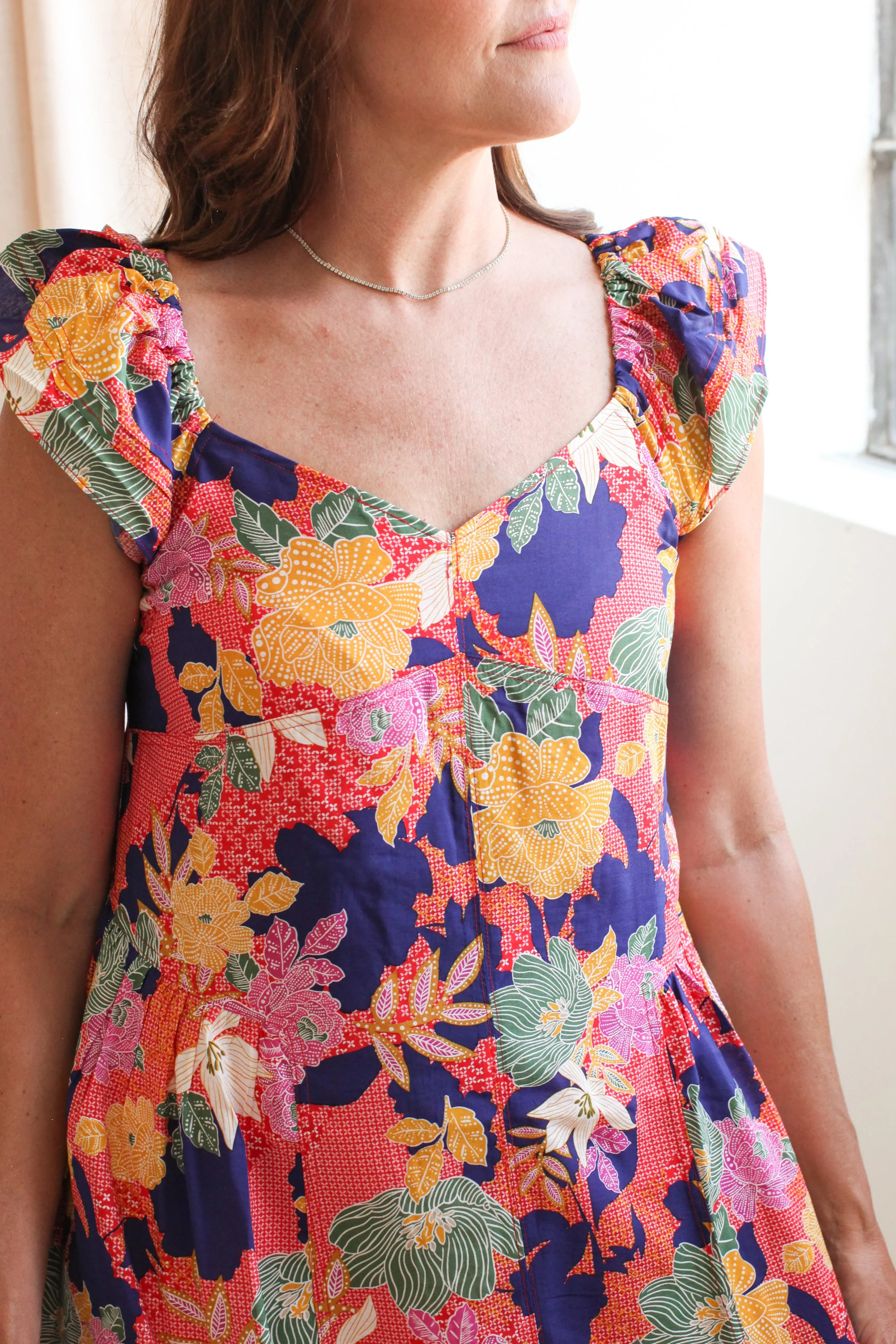 Sintra Flutter Dress Ruched-Detail