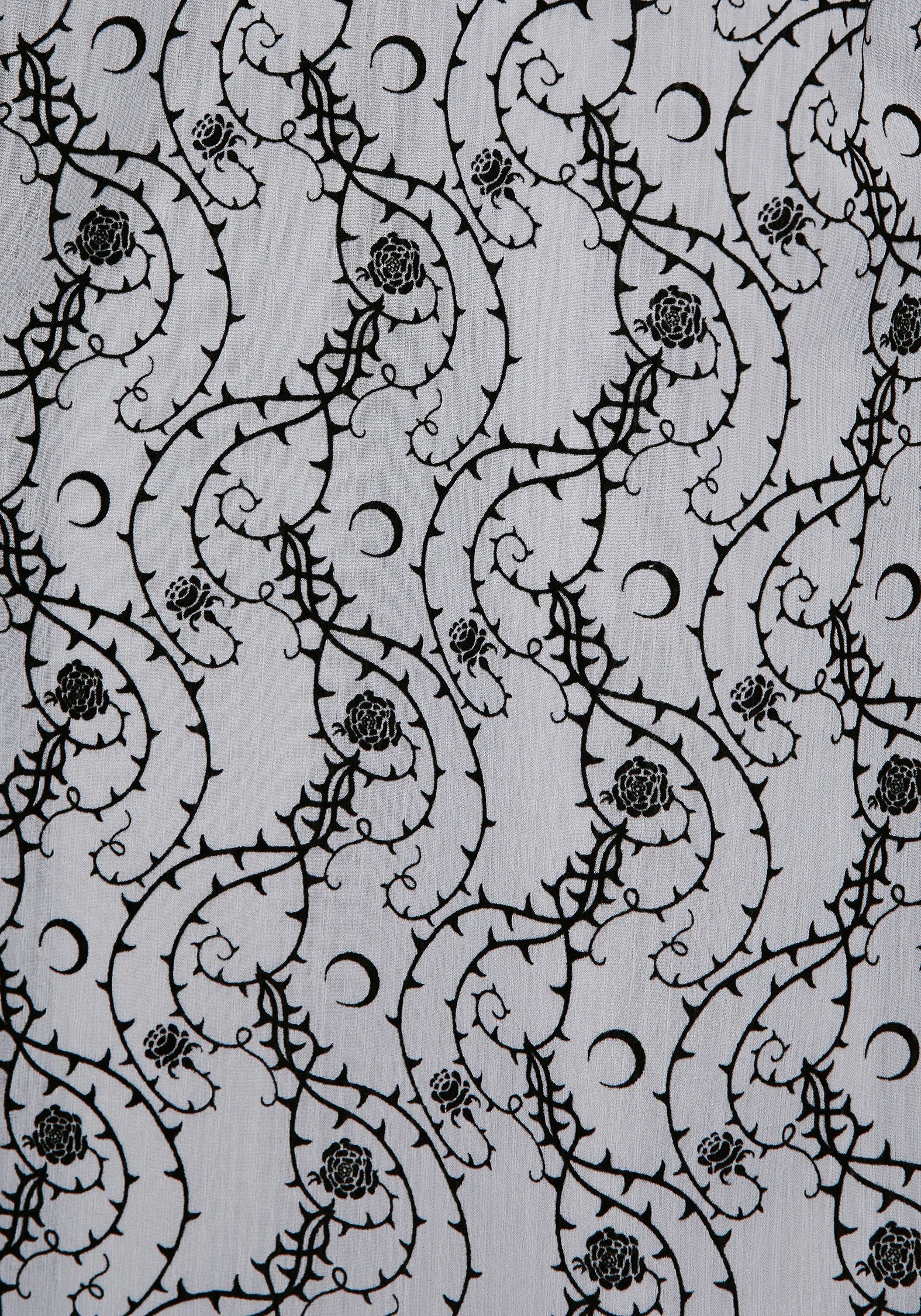 Rosethorn Flocked Velour Chiffon Ruffle Midi Skirt - Blue Trendy Waist