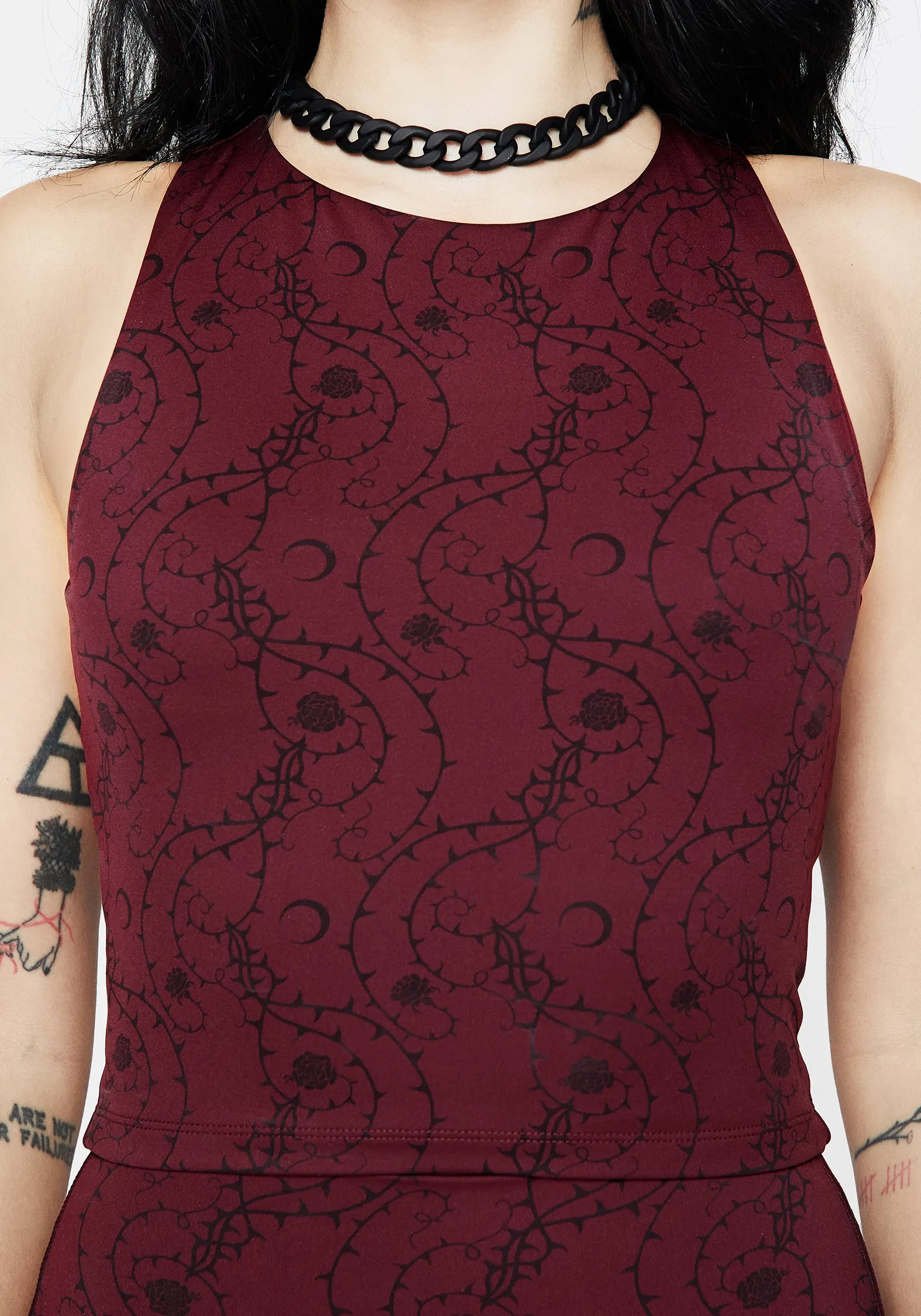 Rosethorn Floral Print Racerback Athleisure Sports Top Warm Fabric Sustainable Manufacturing