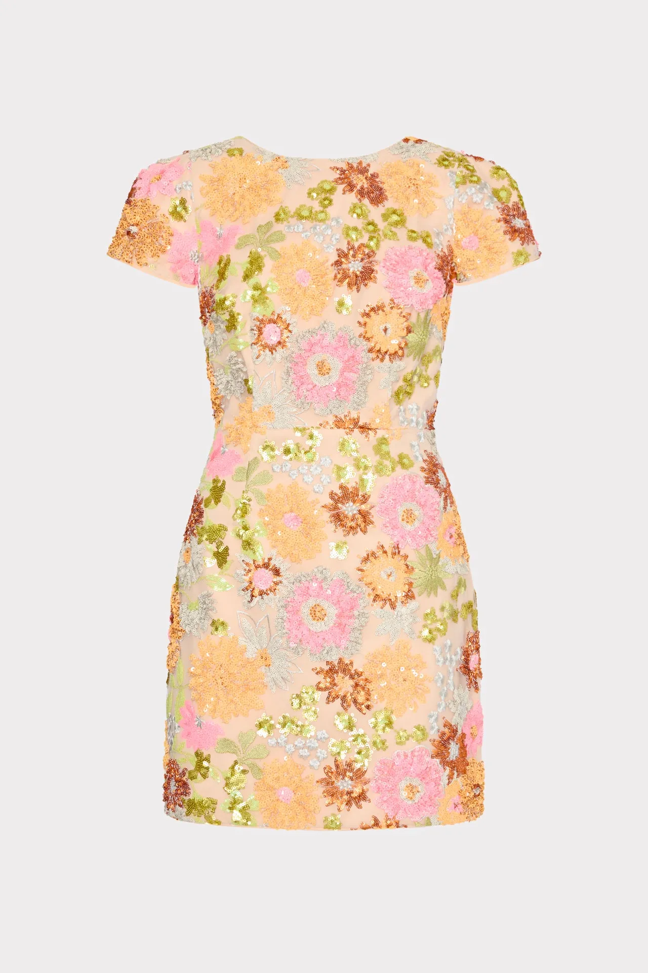 Minimalist-Trend Rowen Floral Blossom Sequins Dress