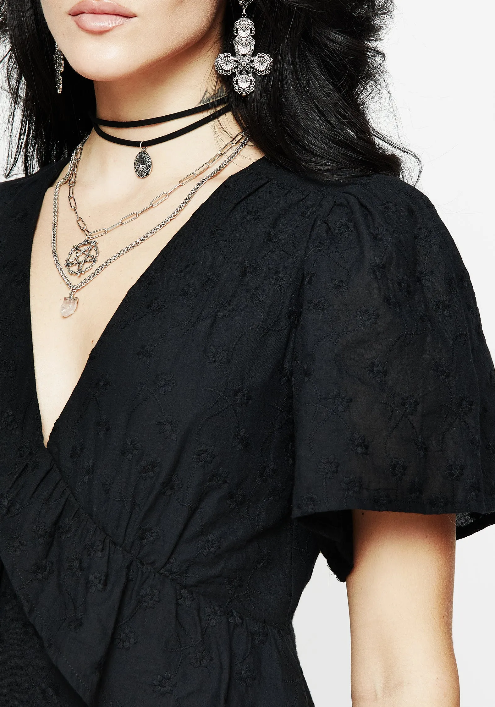 Rowena Peplum Tiered Midaxi Dress London Cool