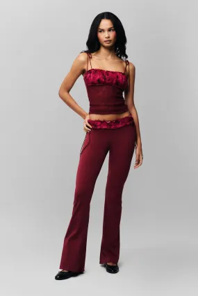 Active Comfort Wear Anti Odor Treatment Ruched Side Tie Stretch Pant