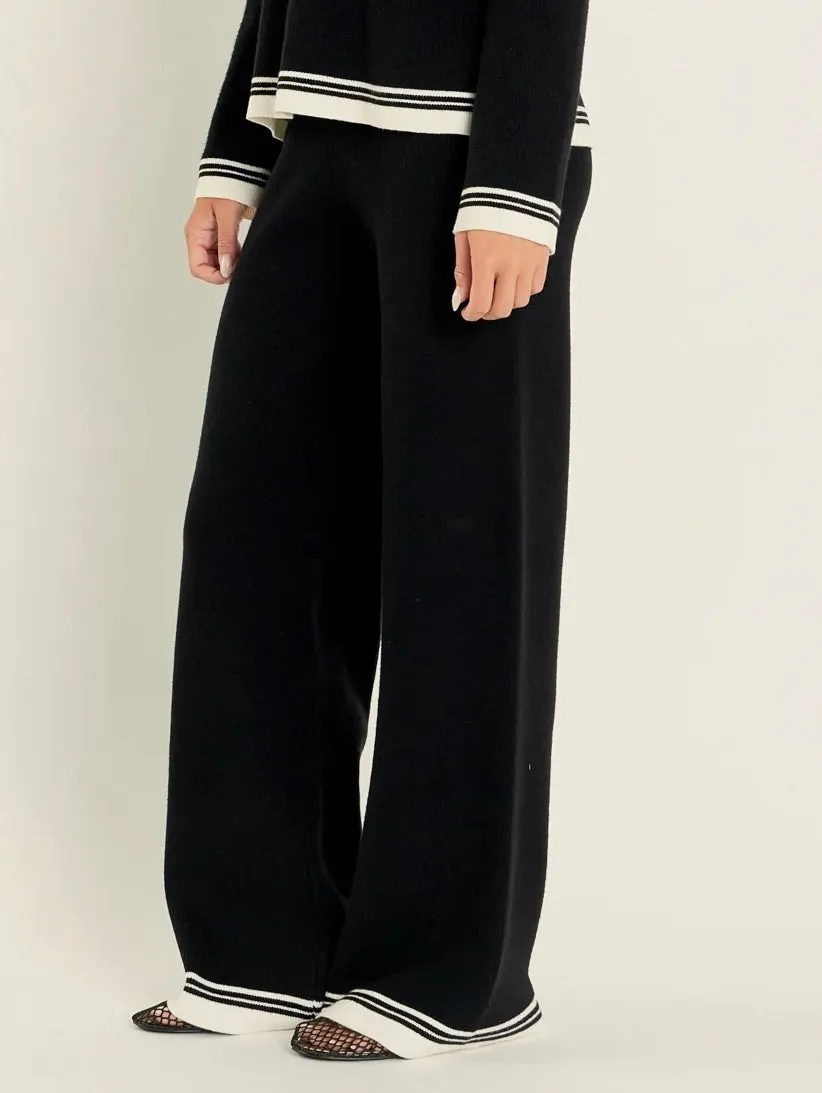 Maria Contrast Pant Soft Date Night Street Fashion