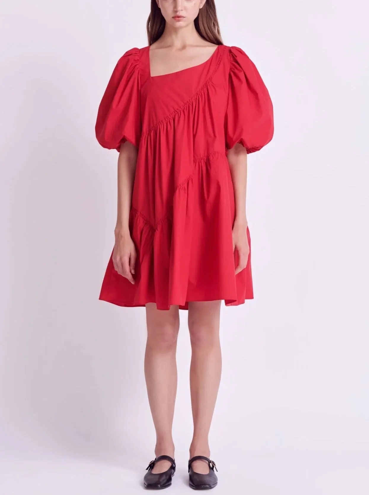 Sadie Dress Layered Fabric Elegant Wear