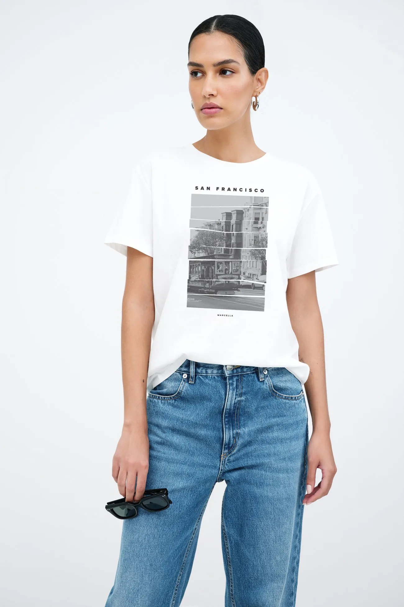 Anti Static Treatment Lightweight Blouse San Francisco Graphic Tee