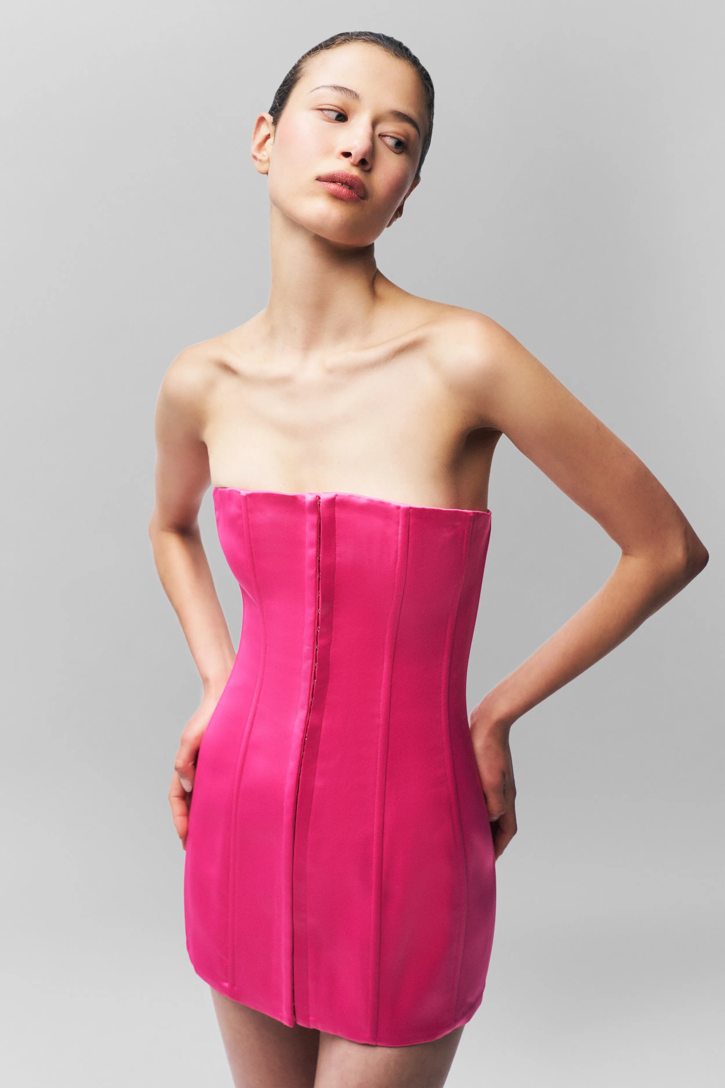 Satin Corset Dress Summer Wear