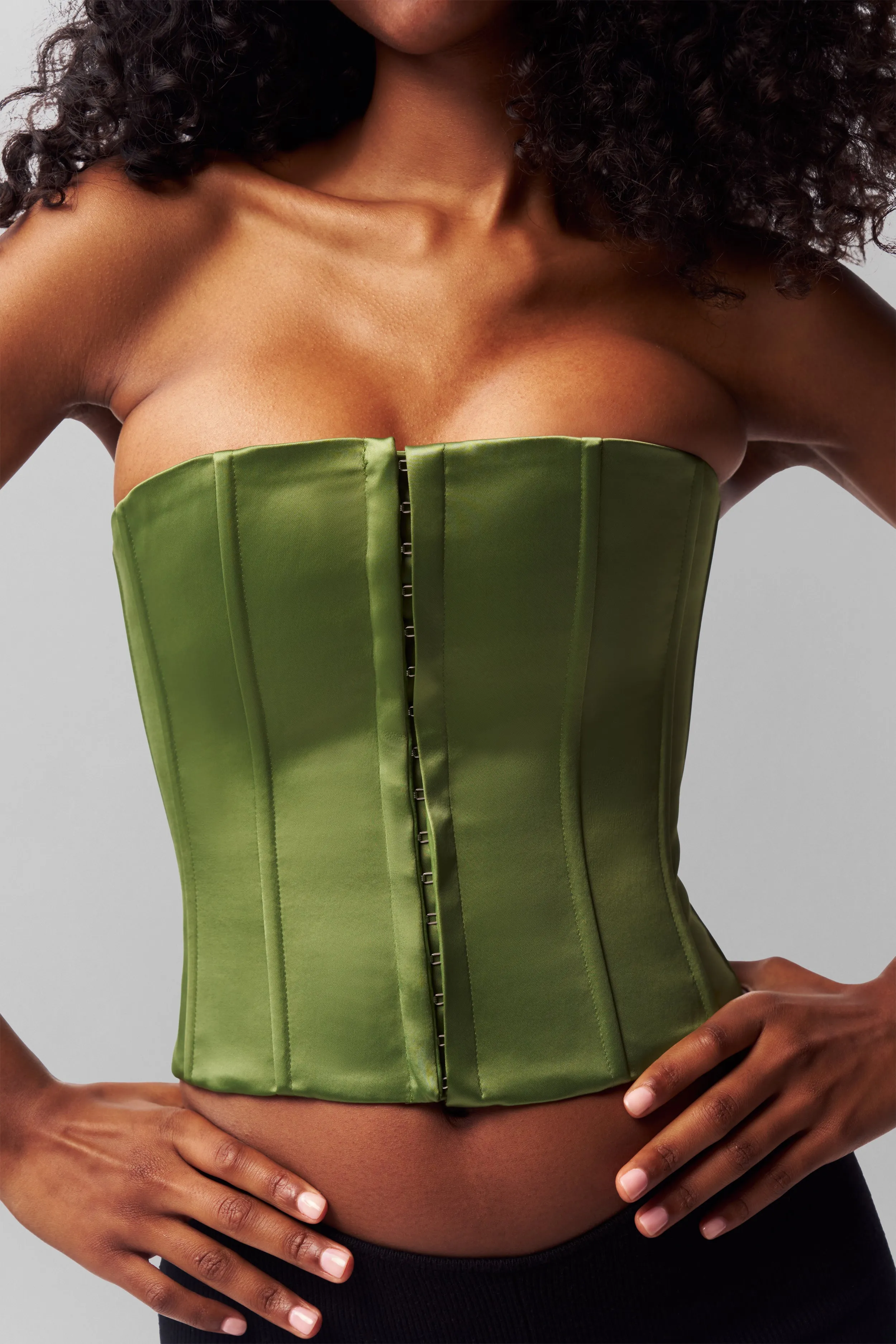 anti slip grip Odor Resistant Treatment Satin Corset