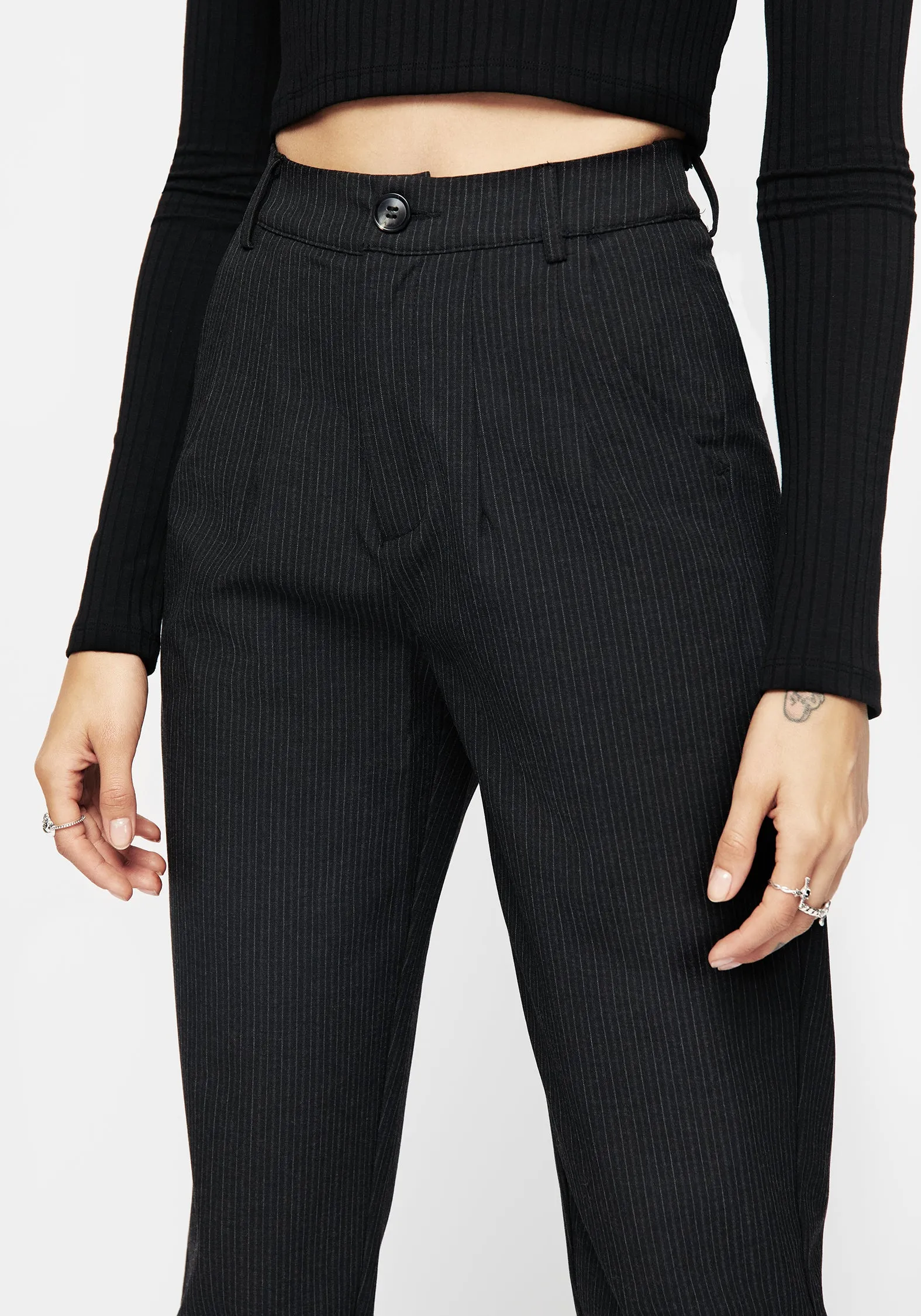 muted tone Contemporary Mood Merci High Waist Tapered Trouser
