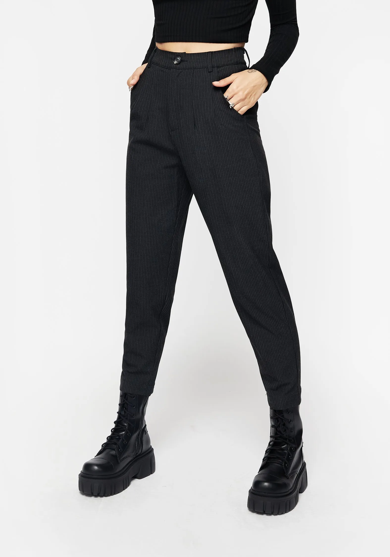 Merci High Waist Tapered Trouser Sleek Flow Slow Fashion