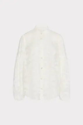 Scroll Burnout Button Up Top Anti Pilling Finish