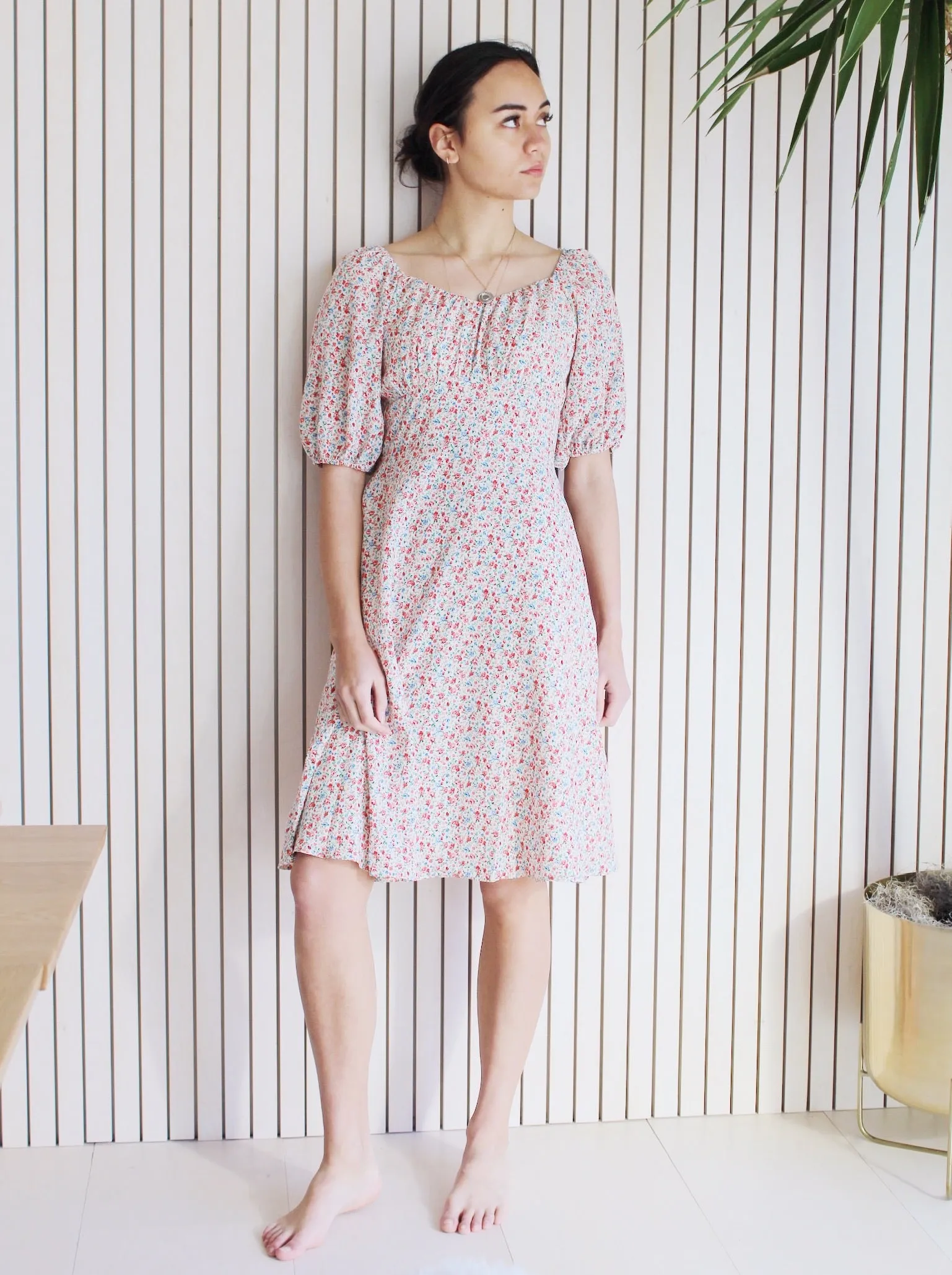 Florence Midi Dress Date Vibe Textured Flow