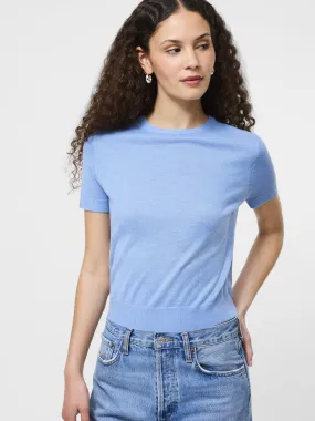 Compact Knit Technique Chic Warmth Nola Fine Knit Short Sleeve Sweater