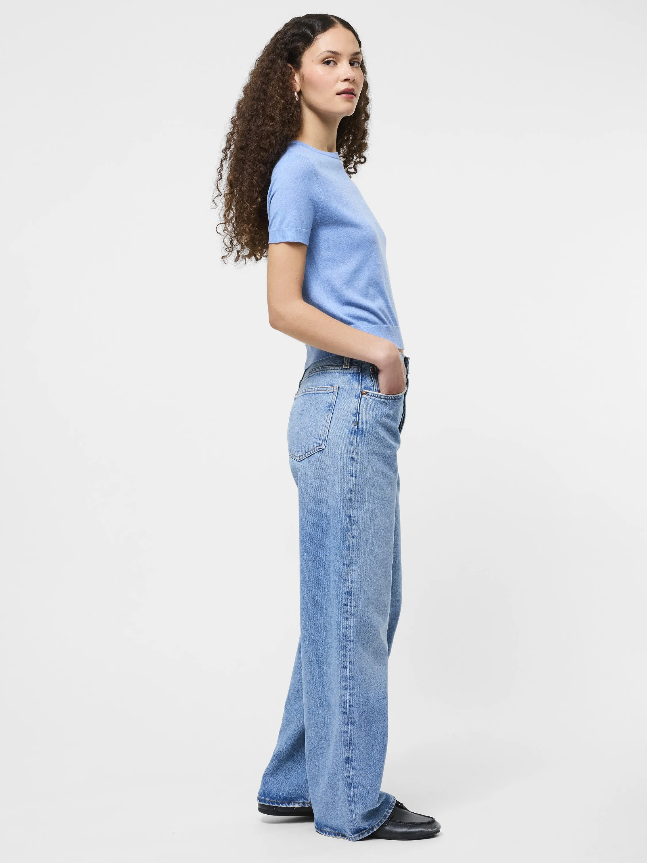 Seasonal Trend Cool Layering Nola Fine Knit Short Sleeve Sweater