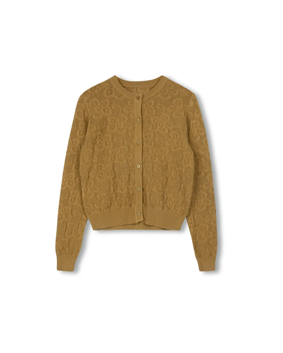 Ralo Knit Cardigan Breathable Mesh Panels Basic Must-Have