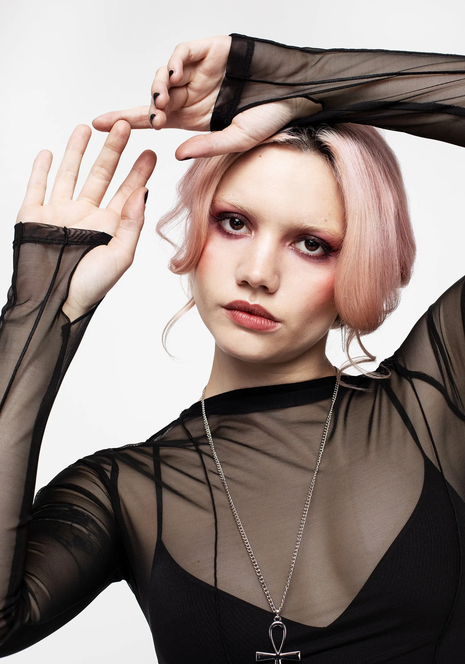 OdorResistant Technology Casual Wear Dissident Asymmetric Seam Mesh Top