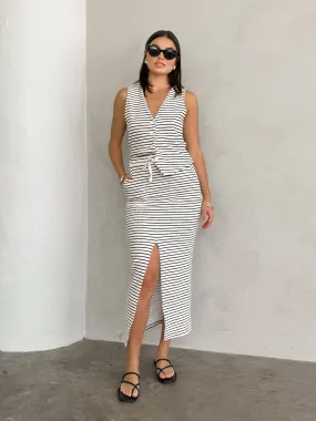 Lana Stripe Knit Skirt - Final Sale Yarn Dyed Lightweight Form