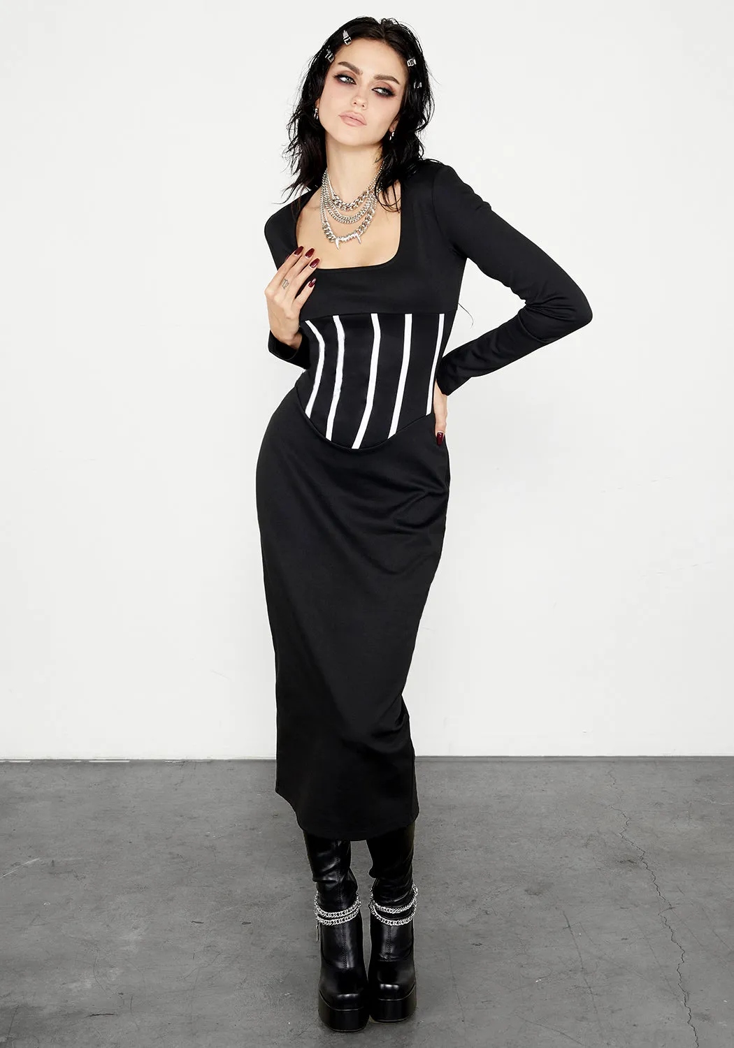 Seance Corset Jersey Dress Simple Ease