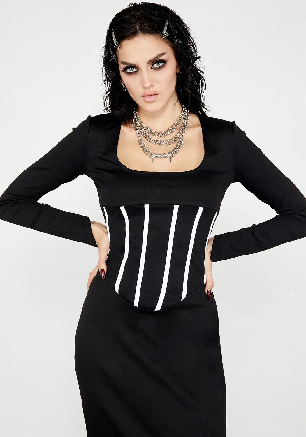 Seance Corset Jersey Dress Soft Touch Soft Movement