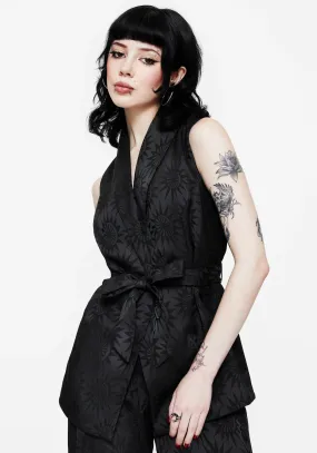 Semine Celestial Printed Tailored Waistcoat Comfy Fit Adjustable Cuff System