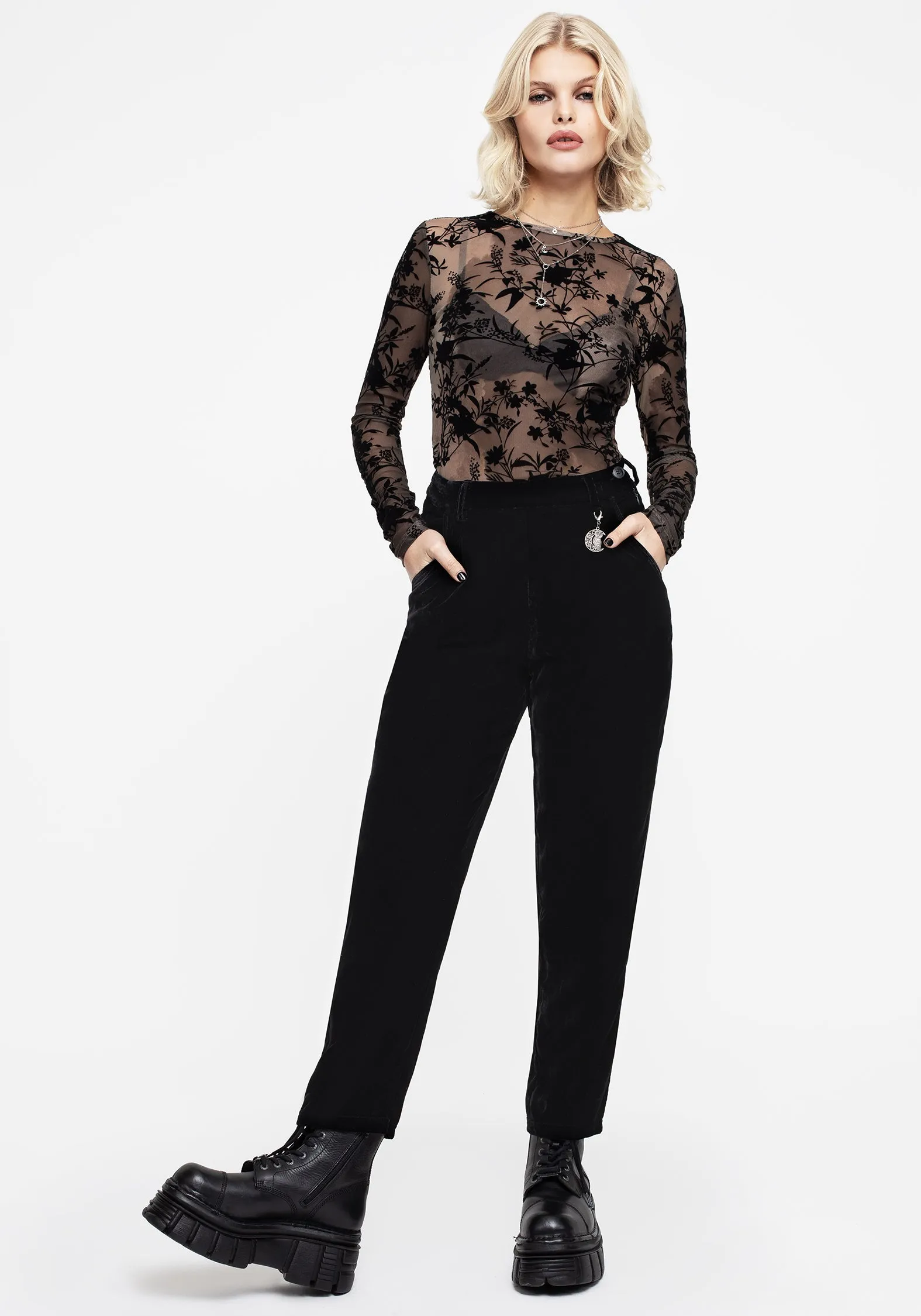 Shadow Velour Tapered Trousers Limited Edition