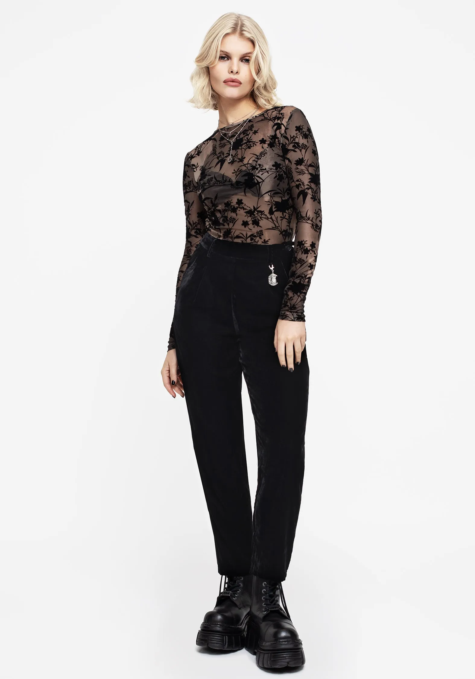 Active Stretch Shadow Velour Tapered Trousers