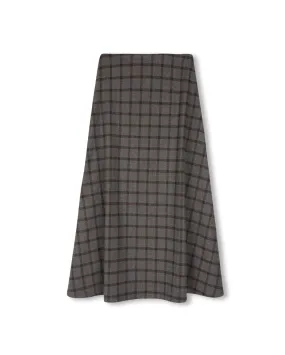 Soft Tones A-line Abstract Plaid Skirt
