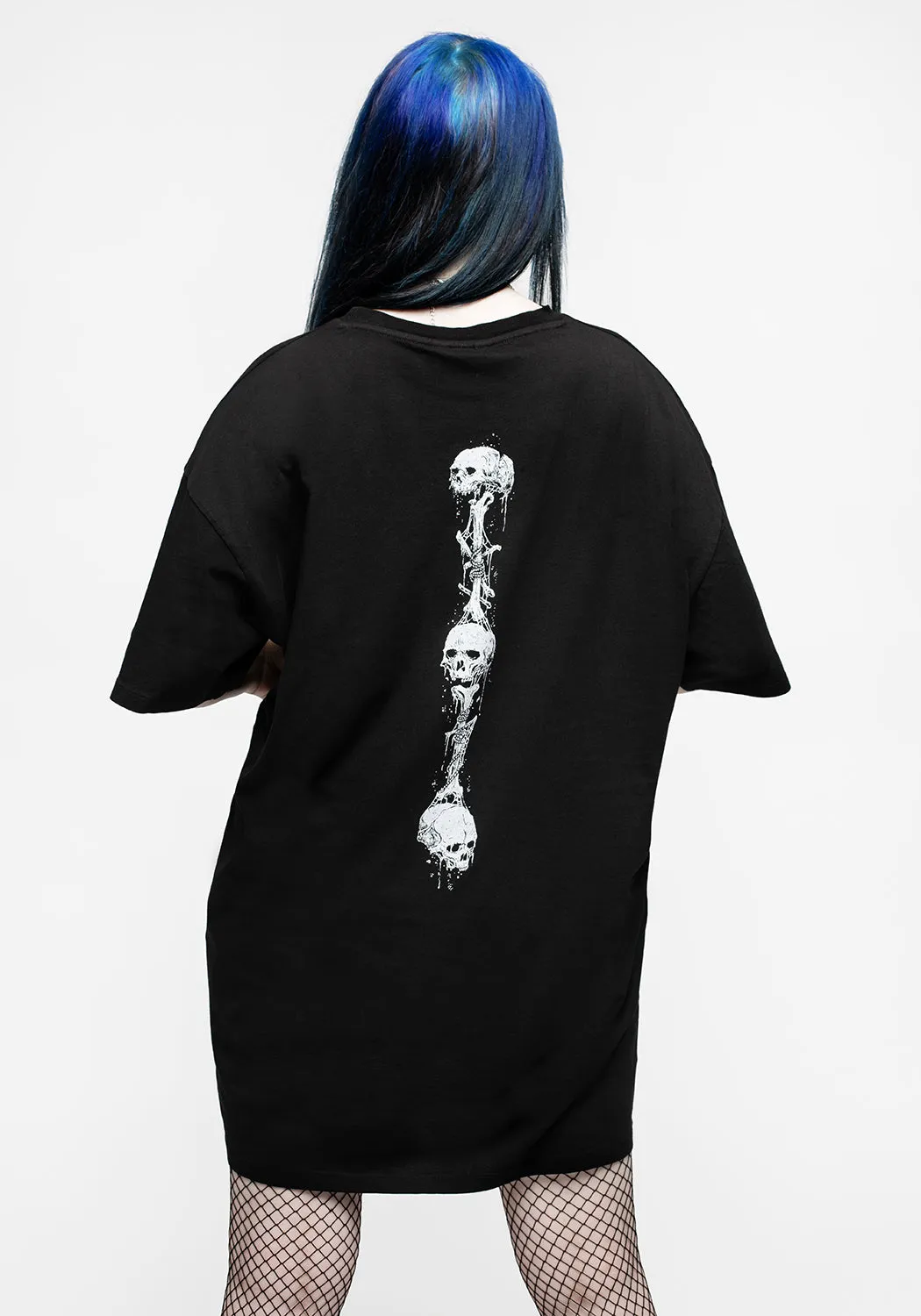Temptation Snakes Oversized Tee Dress Soft Layering