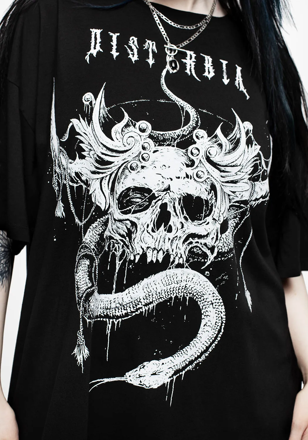 Temptation Snakes Oversized Tee Dress Wrap Charm