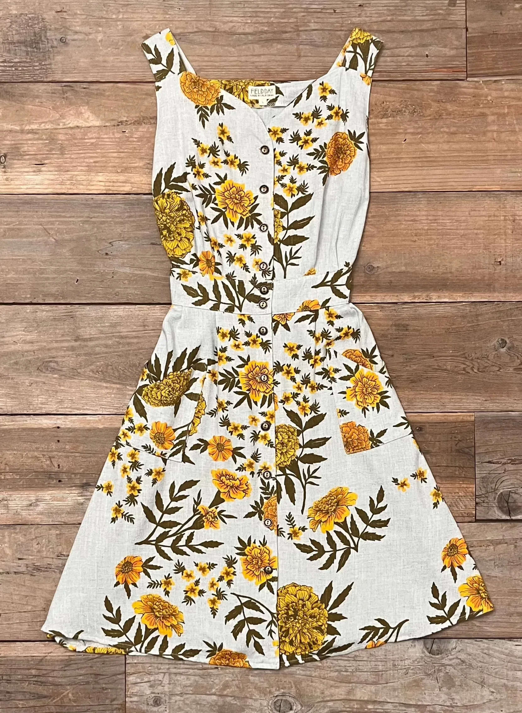 Sheet Dress in Oat Marigold Linen Modern Motion