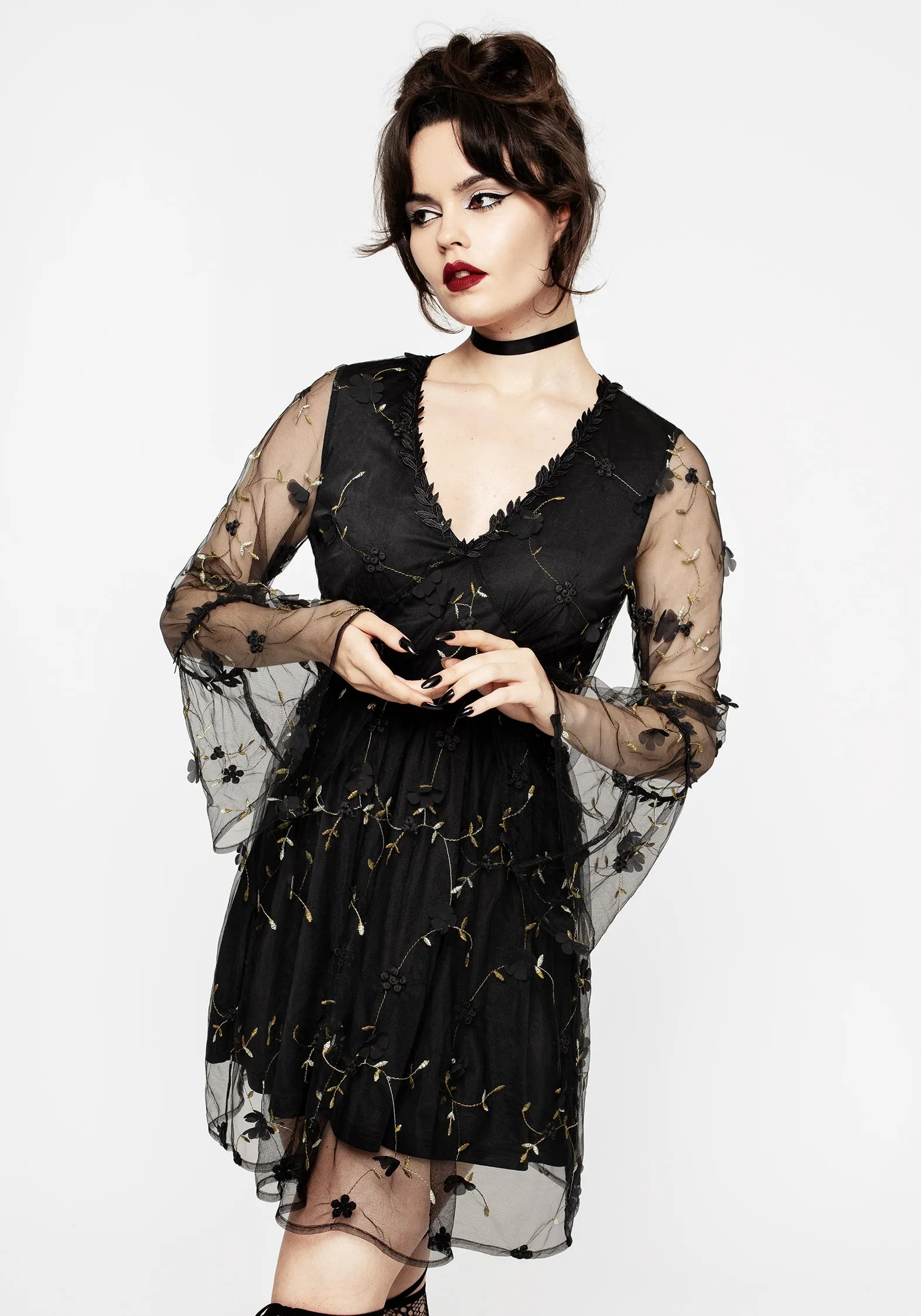 Effortless Elegance Chrysanthi Applique Mini Dress