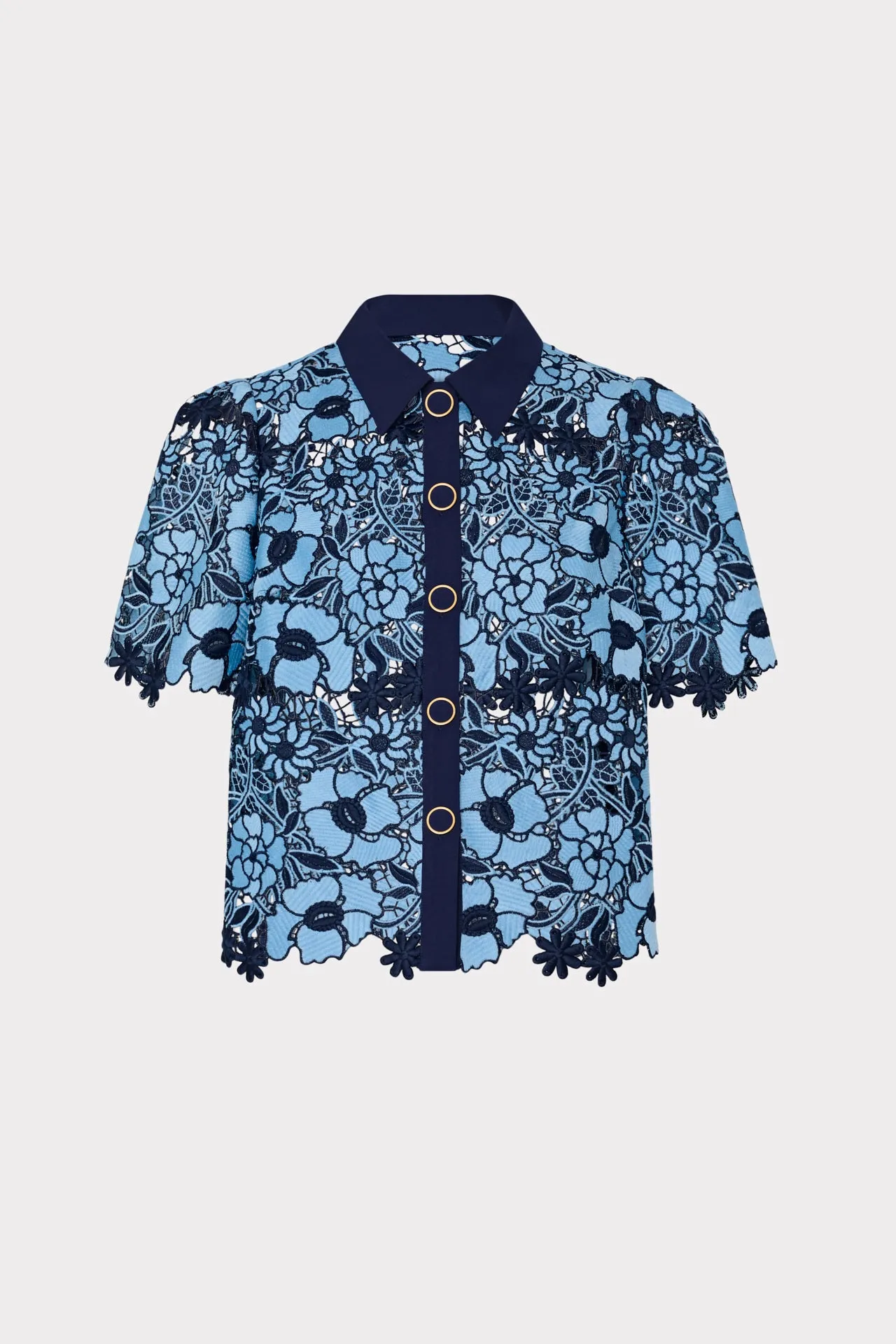 Addison Two Tone Floral Lace Top LayeredPanel