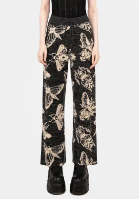 AntiStatic Yarn Water Repellent Treatment Silkmoth Knit Wide Leg Joggers