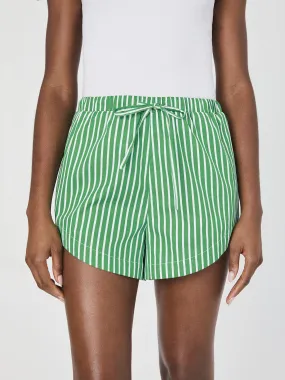 Recycled Material Alexis Cotton Drawstring Striped Shorts